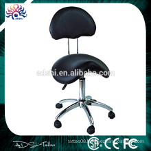 New black Hydraulic Salon Chair Stool Spa Beauty PU Leather tattoo chair with back